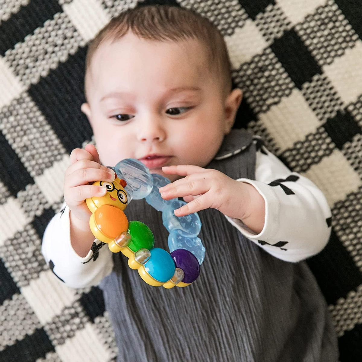 Baby Soothing Silicon Teether Smooth Teething Caterpillar Water Filled and Soft